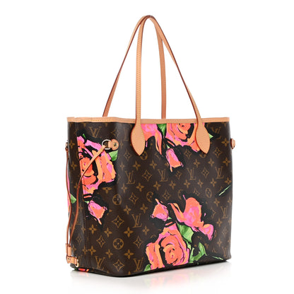 Louis Vuitton Monogram Roses Neverfull MM 3 of 12