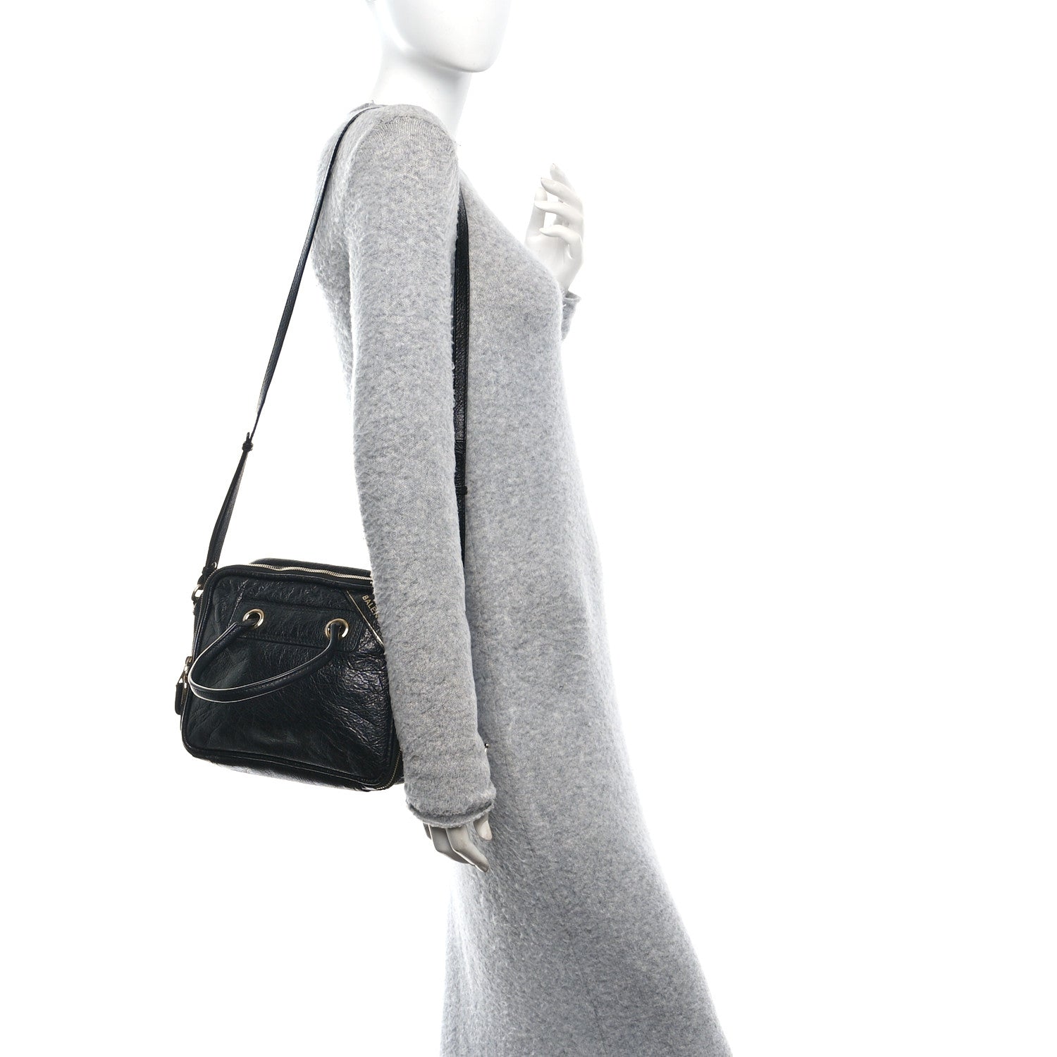Balenciaga Agneau S Blanket Square Tote Black 2 of 9