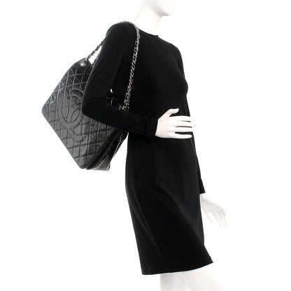 Chanel Glazed Calfskin Quilted CC Messenger Bag Black 3 of 10