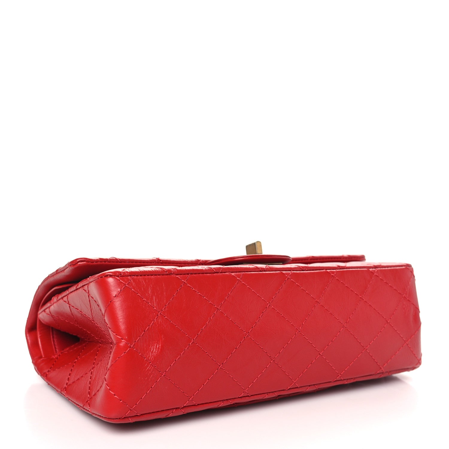 Chanel Aged Calfskin Quilted 2.55 Reissue 225 Flap Red 4 of 10