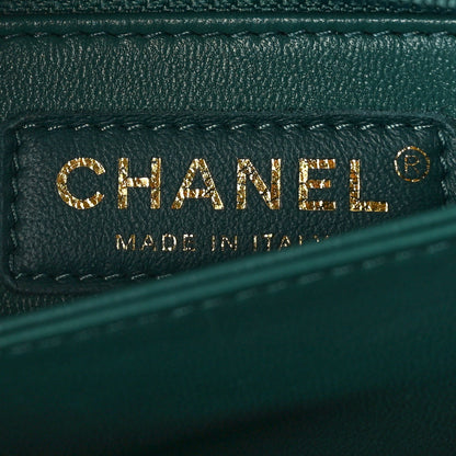 Chanel Caviar Quilted Mini Coco Handle Flap Green 6 of 9