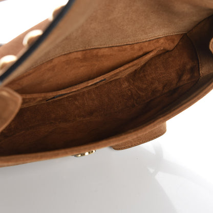 Saint Laurent Suede Y Studs Satchel Light Ochre 5 of 8