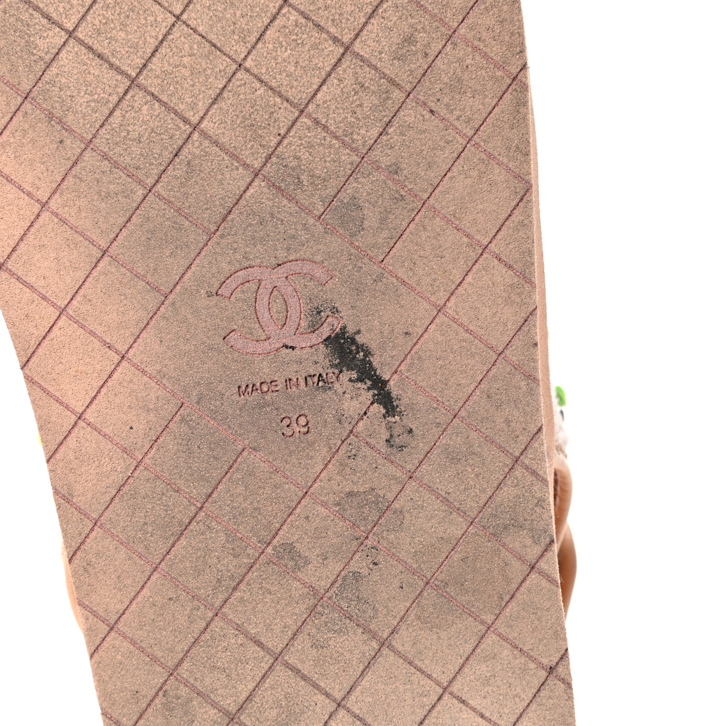 Tweed Lambskin Dad Sandals 39 Pink Multicolor