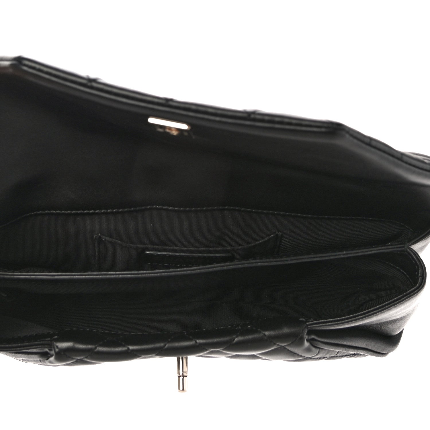 Chanel Lambskin Quilted Fold Up Again Clutch Black 7 of 10