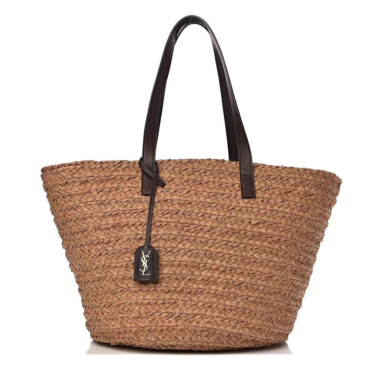 Raffia Calfskin Medium Panier Tote