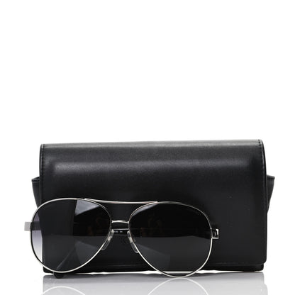 Chanel Lambskin Quilted CC Aviator Sunglasses 4195-Q Black 8 of 8