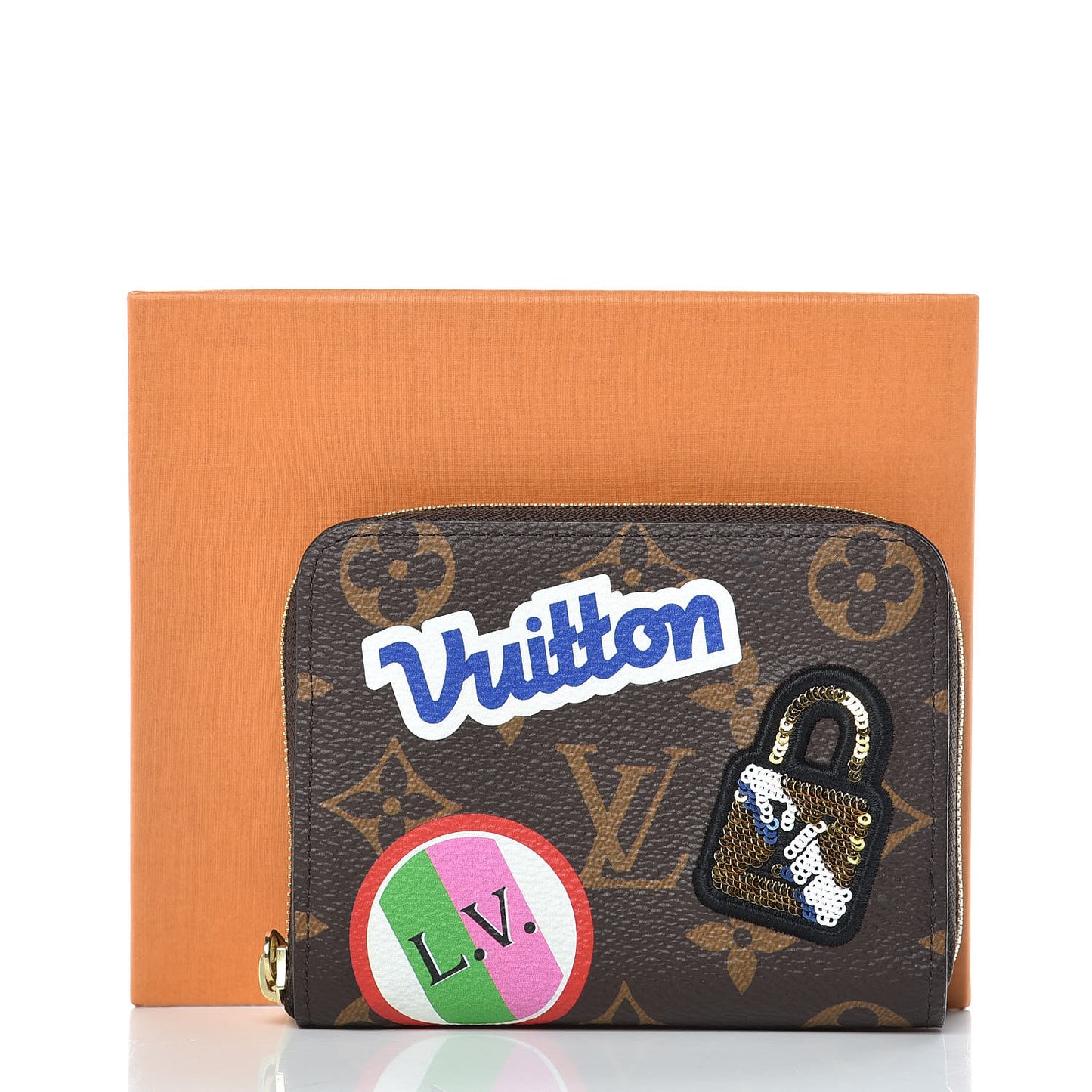 Monogram Travel Stickers Zippy Coin Purse