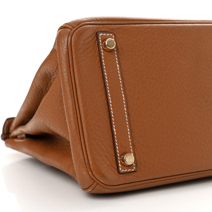 Hermes Taurillon Clemence Birkin 30 Gold 9 of 27