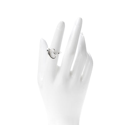 Tiffany Sterling Silver Elsa Peretti Open Heart Ring 53 6.5 2 of 4