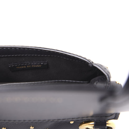 Burberry Soft Grain Calfskin Studded Baby Bridle Saddle Bag Black 8 of 9