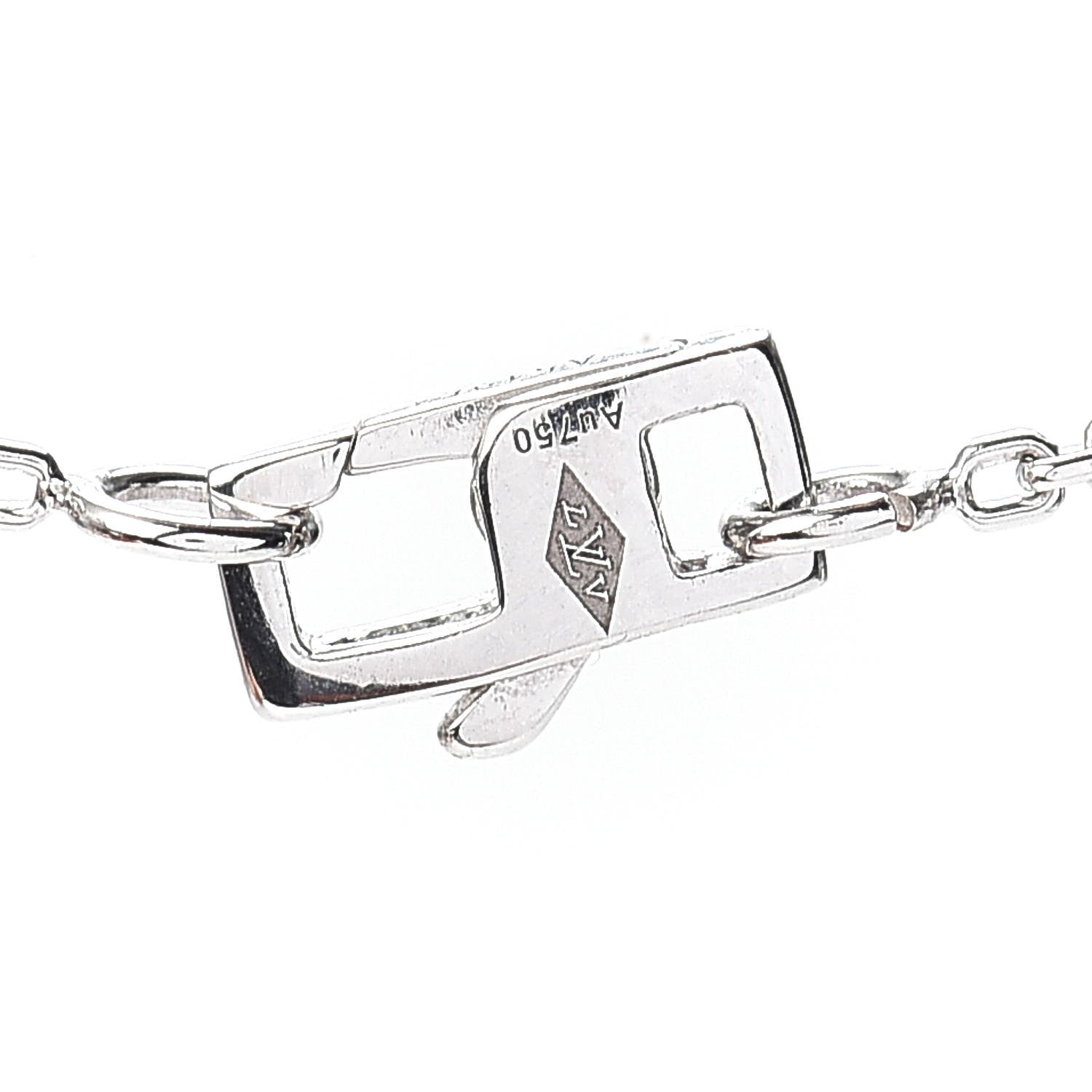 Louis Vuitton 18K White Gold Diamond Idylle Blossom LV Pendant Necklace 4 of 5