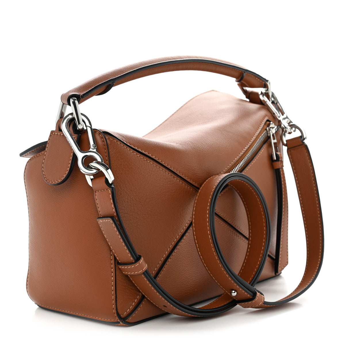 Calfskin Small Puzzle Bag Tan