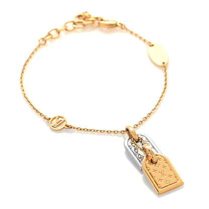 Louis Vuitton Brass Nanogram Bracelet Silver Gold 1 of 6