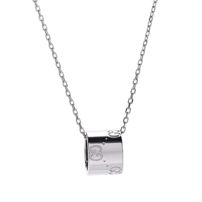 Gucci 18K White Gold Icon Twirl Pendant Necklace 4 of 7