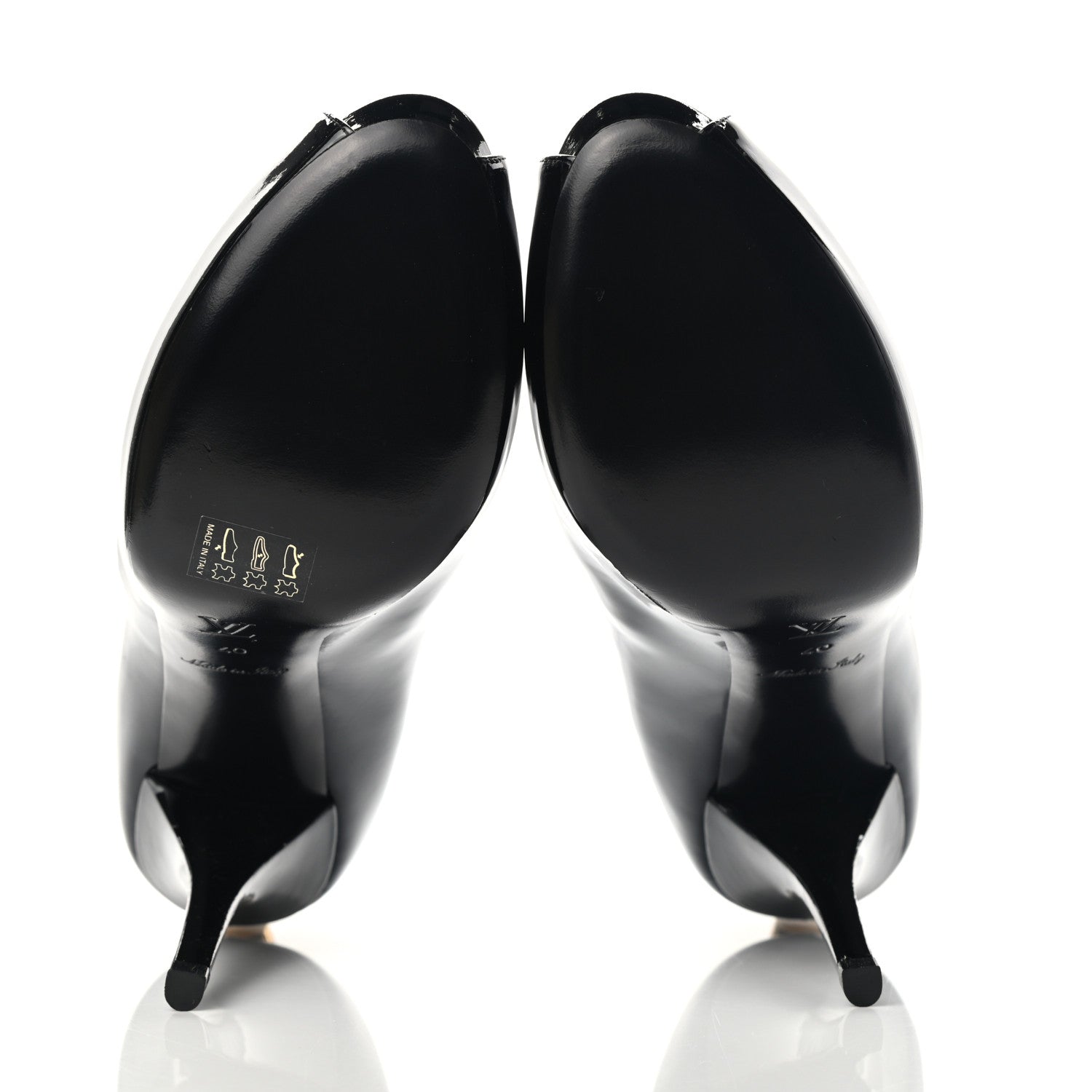Louis Vuitton Patent Oh Really Peep Toe Pumps 40 Black 5 of 12