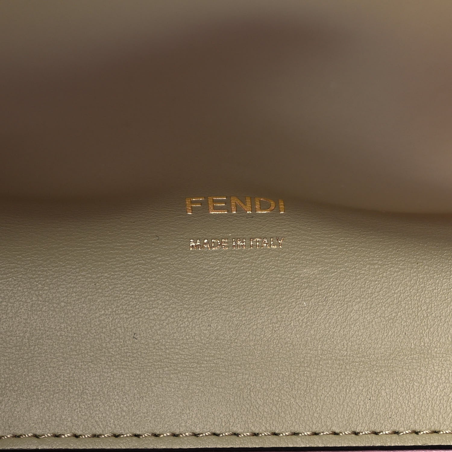 Fendi Vitello Seta Century Large Peekaboo X-Lite Fango Mandorlo 6 of 9