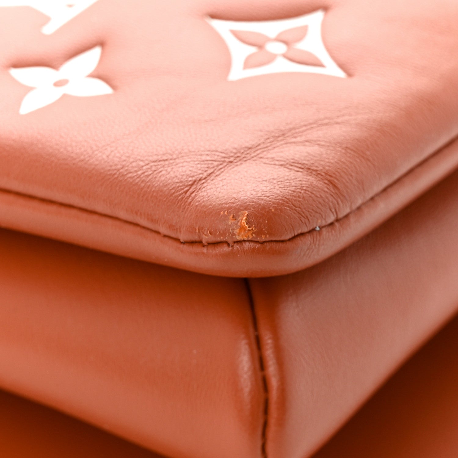 Louis Vuitton Lambskin Embossed Monogram Coussin PM Terracotta Brown 10 of 11