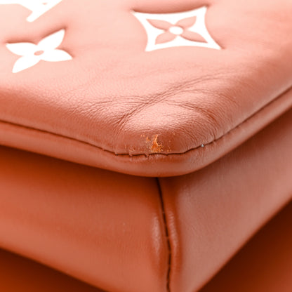 Louis Vuitton Lambskin Embossed Monogram Coussin PM Terracotta Brown 10 of 11