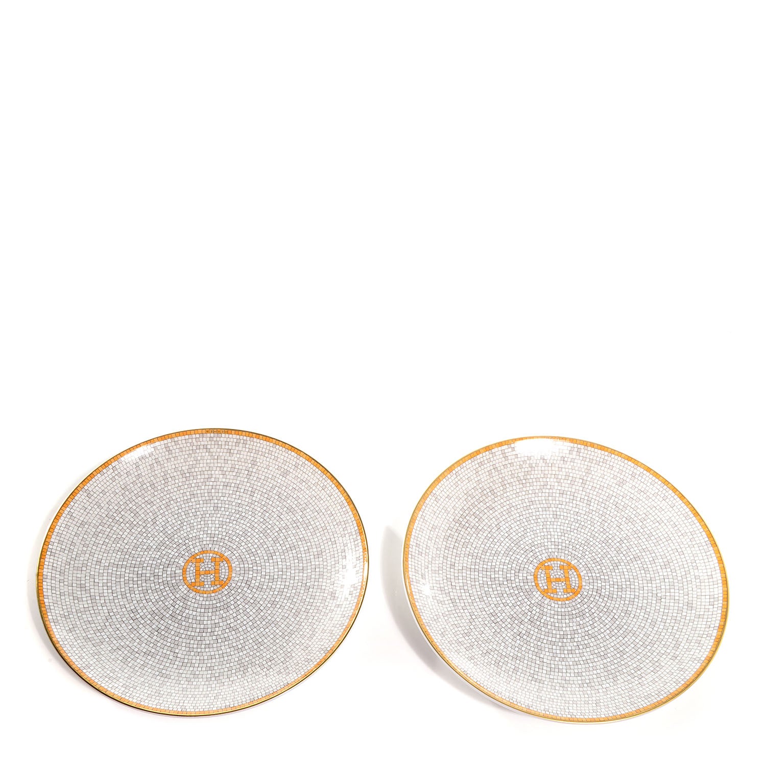 Hermes Mosaique Au 24 Porcelain Bread Plates Set of 2 1 of 5