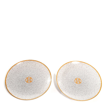 Hermes Mosaique Au 24 Porcelain Bread Plates Set of 2 1 of 5
