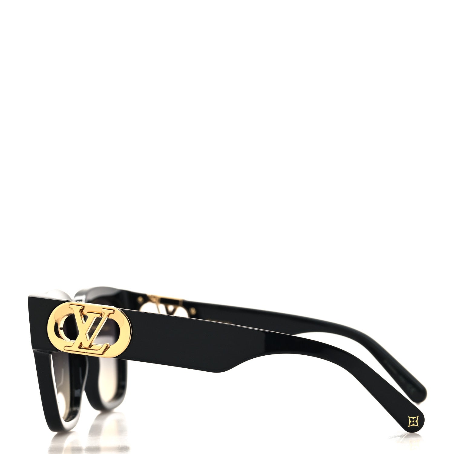 Louis Vuitton Acetate LV Link PM Square Sunglasses Z1566W Black 3 of 8