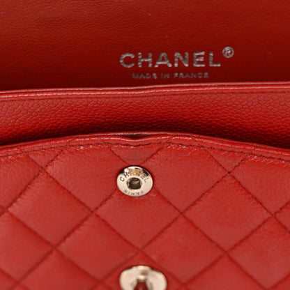 Chanel Caviar Quilted Medium Double Flap Red 14 of 15
