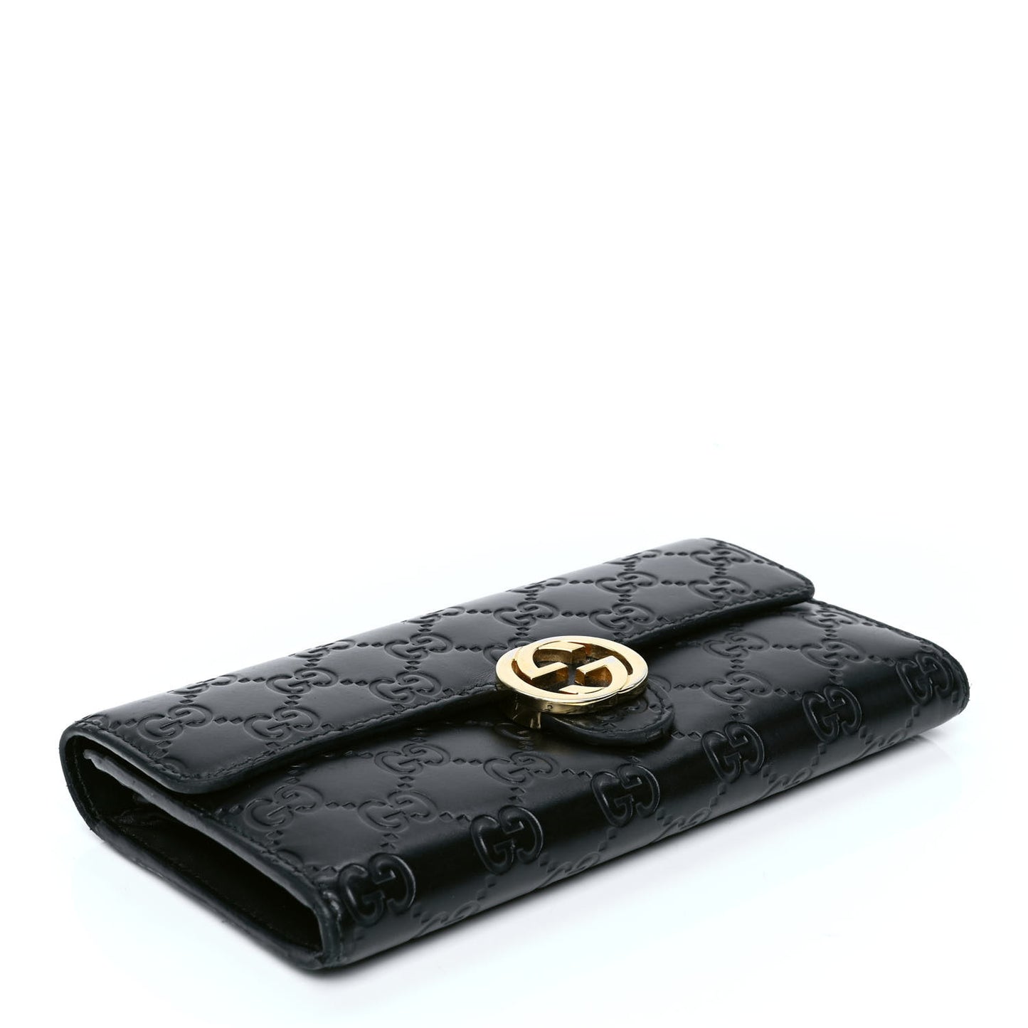 Guccissima Signature Icon Continental Wallet Black
