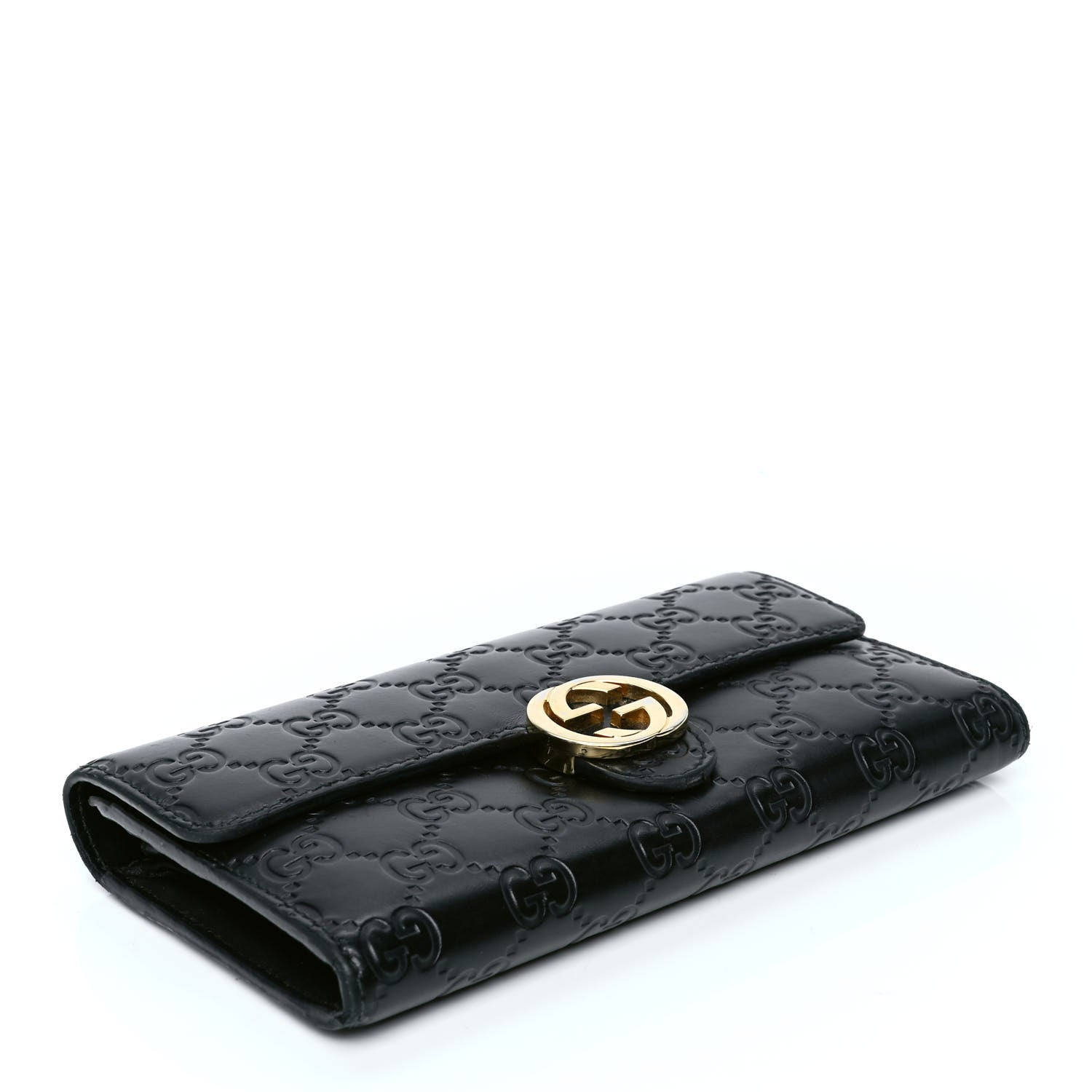 Gucci Guccissima Signature Icon Continental Wallet Black 3 of 5