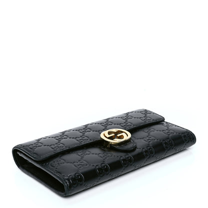 Gucci Guccissima Signature Icon Continental Wallet Black 3 of 5