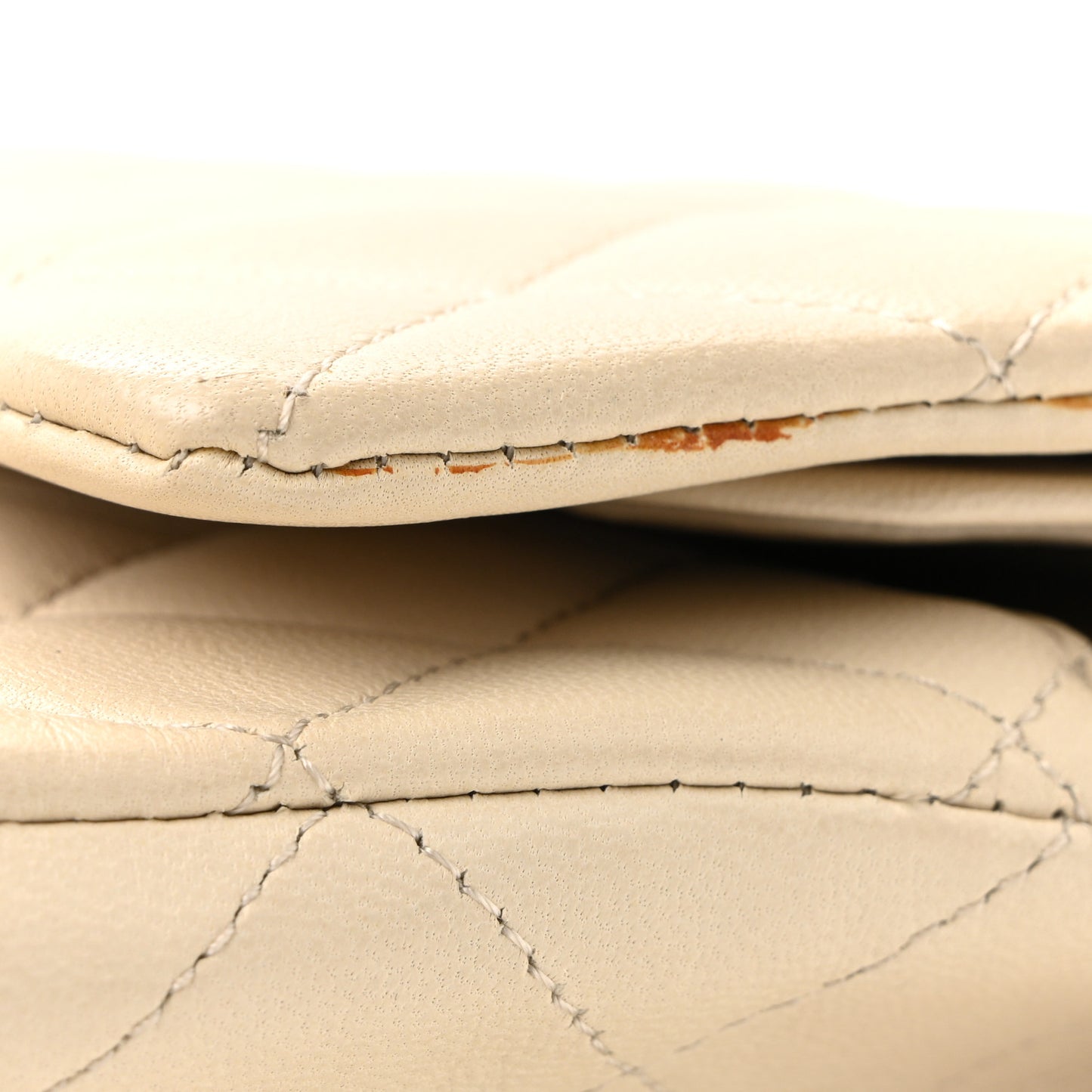Lambskin Quilted Medium Double Flap Bijoux Chain Ivory