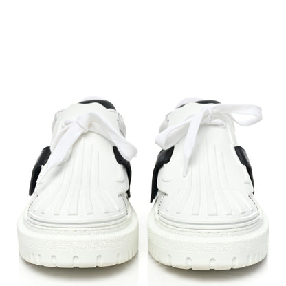 Christian Dior Calfskin Bi-Color Dior-ID Platform Sneakers 37 White Deep Blue 2 of 10