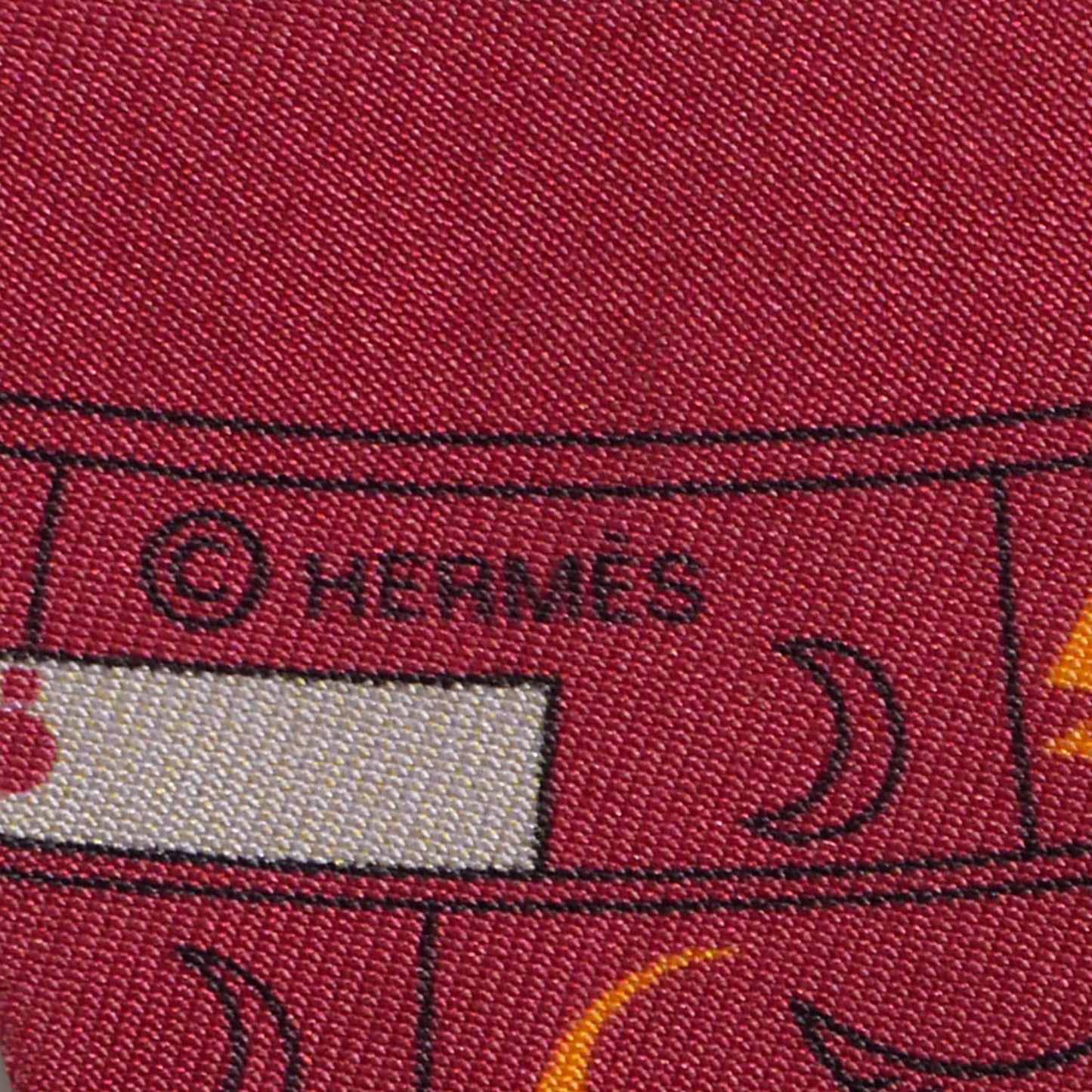 Silk Astrologie Twilly Vermillion Gris Fer Rouge H