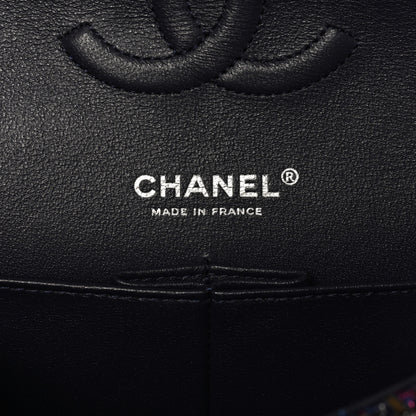 Chanel Tweed Quilted Medium Double Flap Blue Purple Khaki Pink 6 of 10