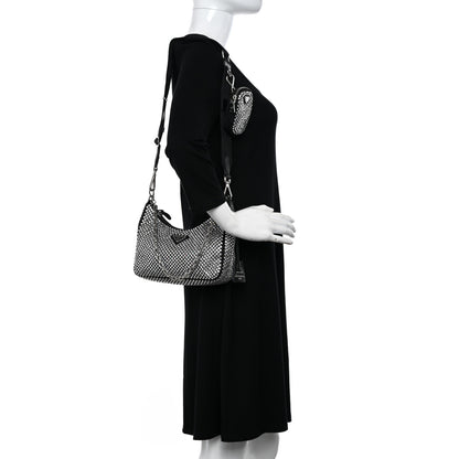 Prada Satin Crystal Re-Edition 2005 Shoulder Bag Cristal 2 of 13