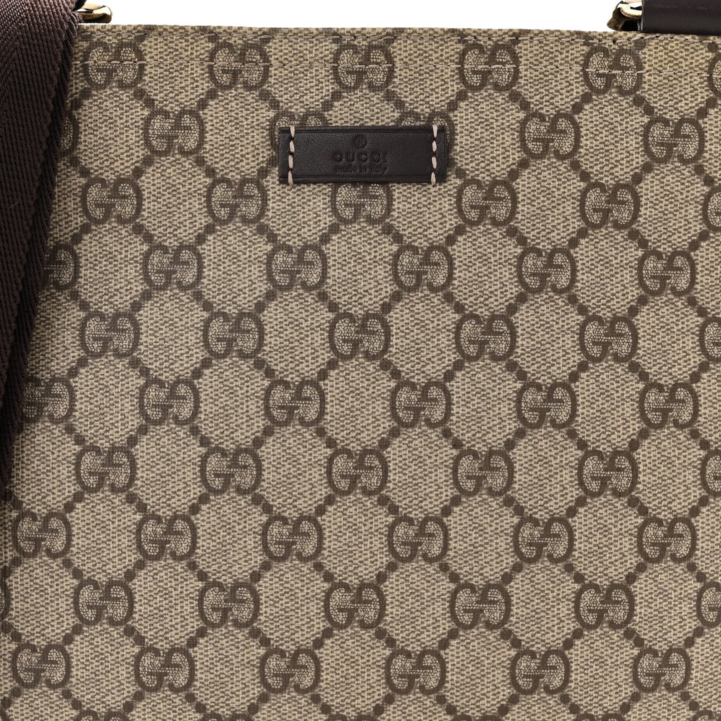 GG Supreme Monogram Small Flat Messenger Bag Dark Brown
