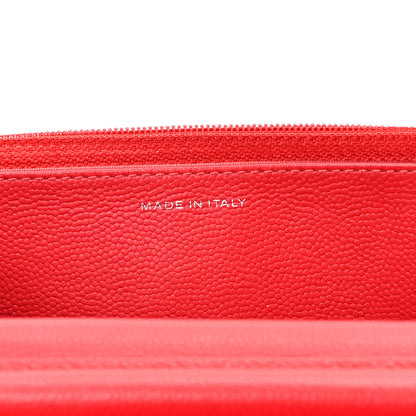 Chanel Caviar Camellia Embossed Wallet On Chain WOC Red 7 of 14