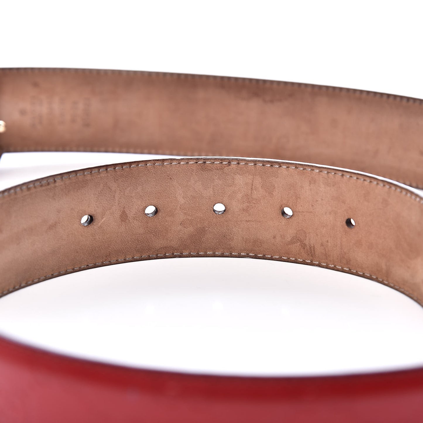 Guccissima Signature Interlocking G 37mm Belt 90 36 Hibiscus Red