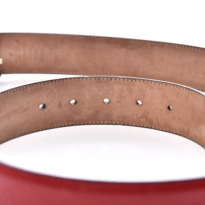 Gucci Guccissima Signature Interlocking G 37mm Belt 90 36 Hibiscus Red 6 of 9