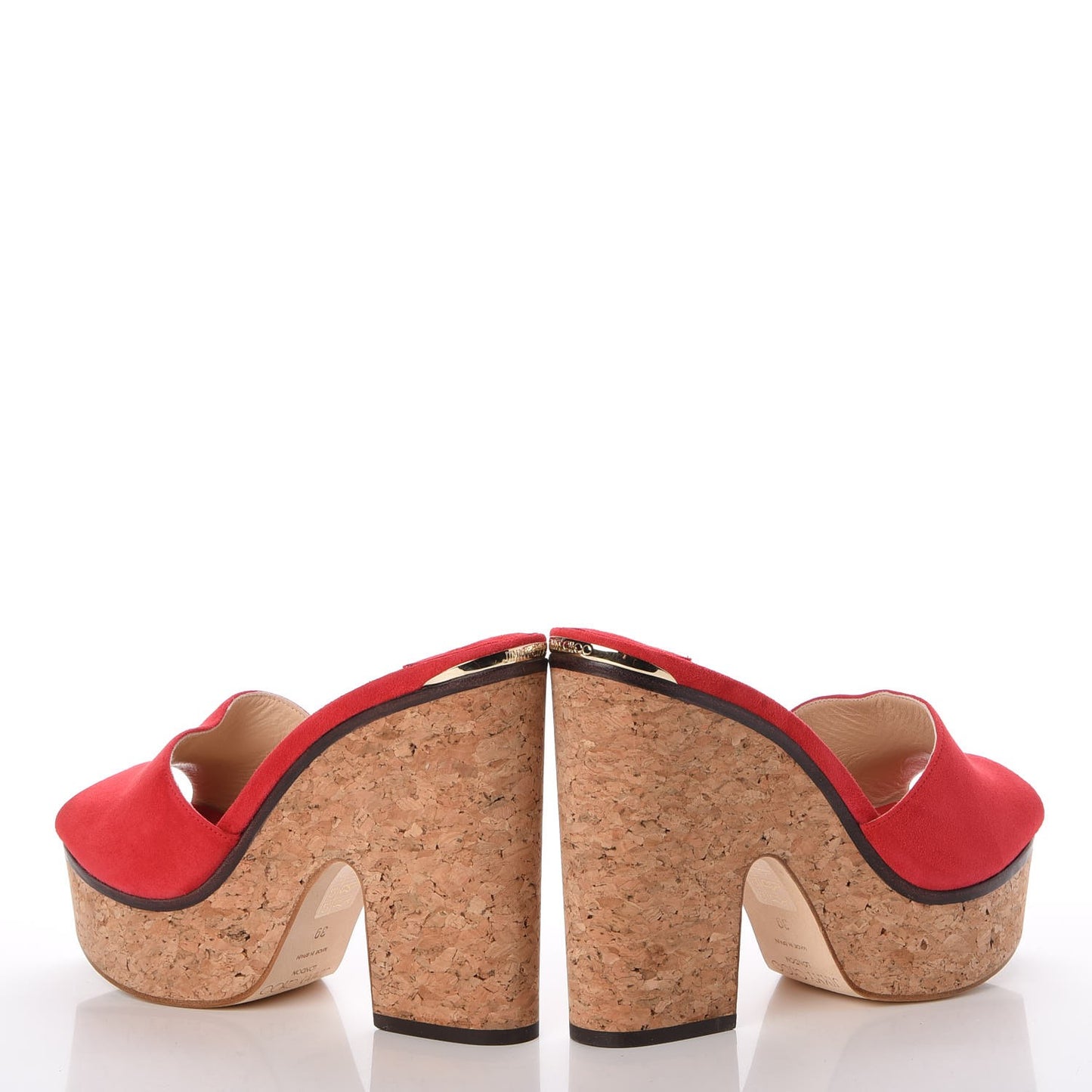 Suede Cork DeeDee Platform Sandals 39 Red