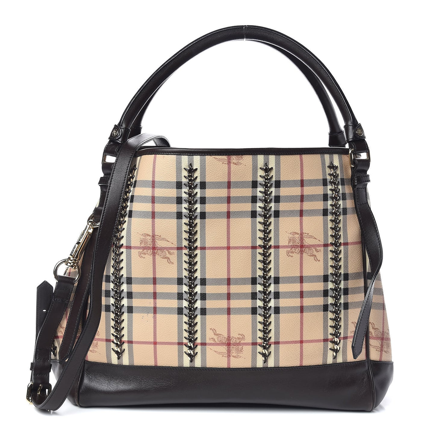Haymarket Check Small Lawrence Tote Chocolate