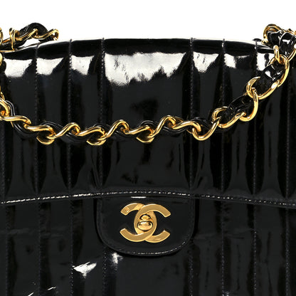 Chanel Patent Vertical Quilt Small Flap Black 10 of 12