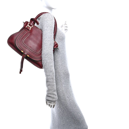 Chloe Calfskin Medium Marcie Satchel Burgundy 2 of 9