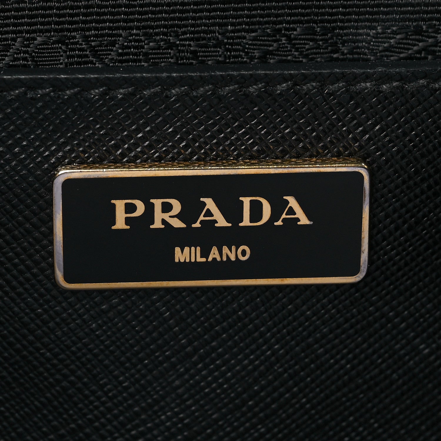 Prada Saffiano Lux Medium Bi-Color Tote Black Talco 6 of 8