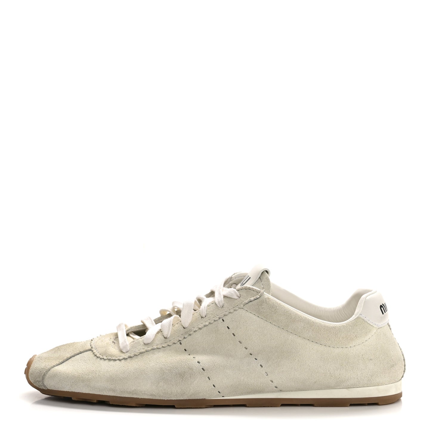 Bleached Suede Womens Plume Low Top Sneakers 39 White