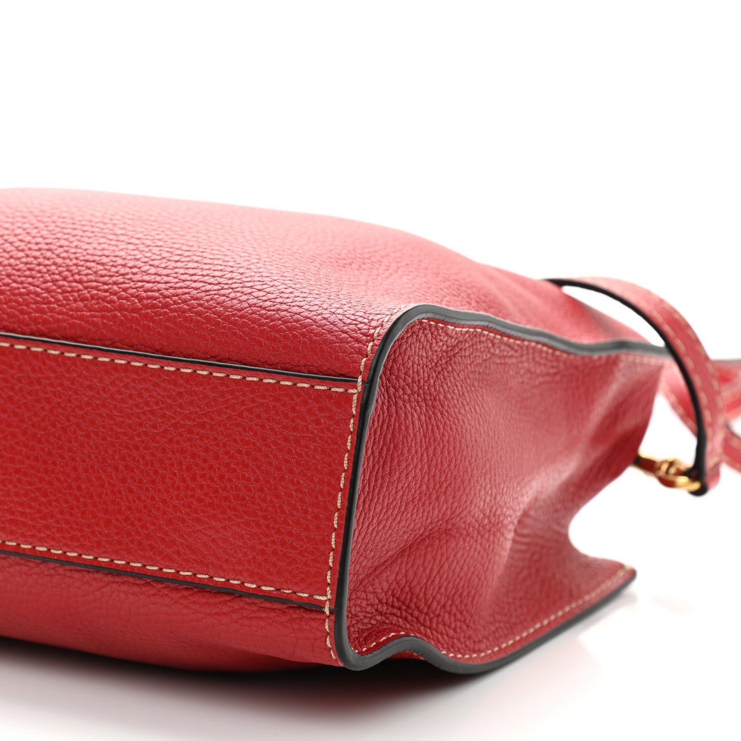 Pebbled Calfskin Mini Grind Tote Red