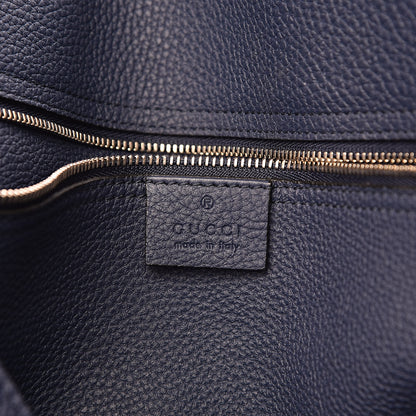 Gucci Soft Calfskin Medium Jackie Top Handle Bag Classic Blue Marine 6 of 17
