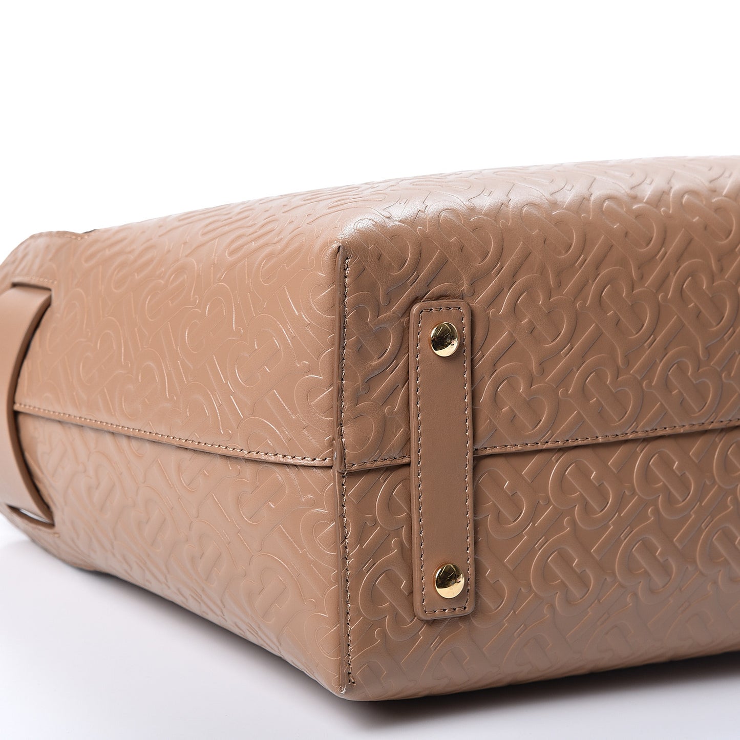 Calfskin Embossed Monogram Small Belt Bag Light Camel