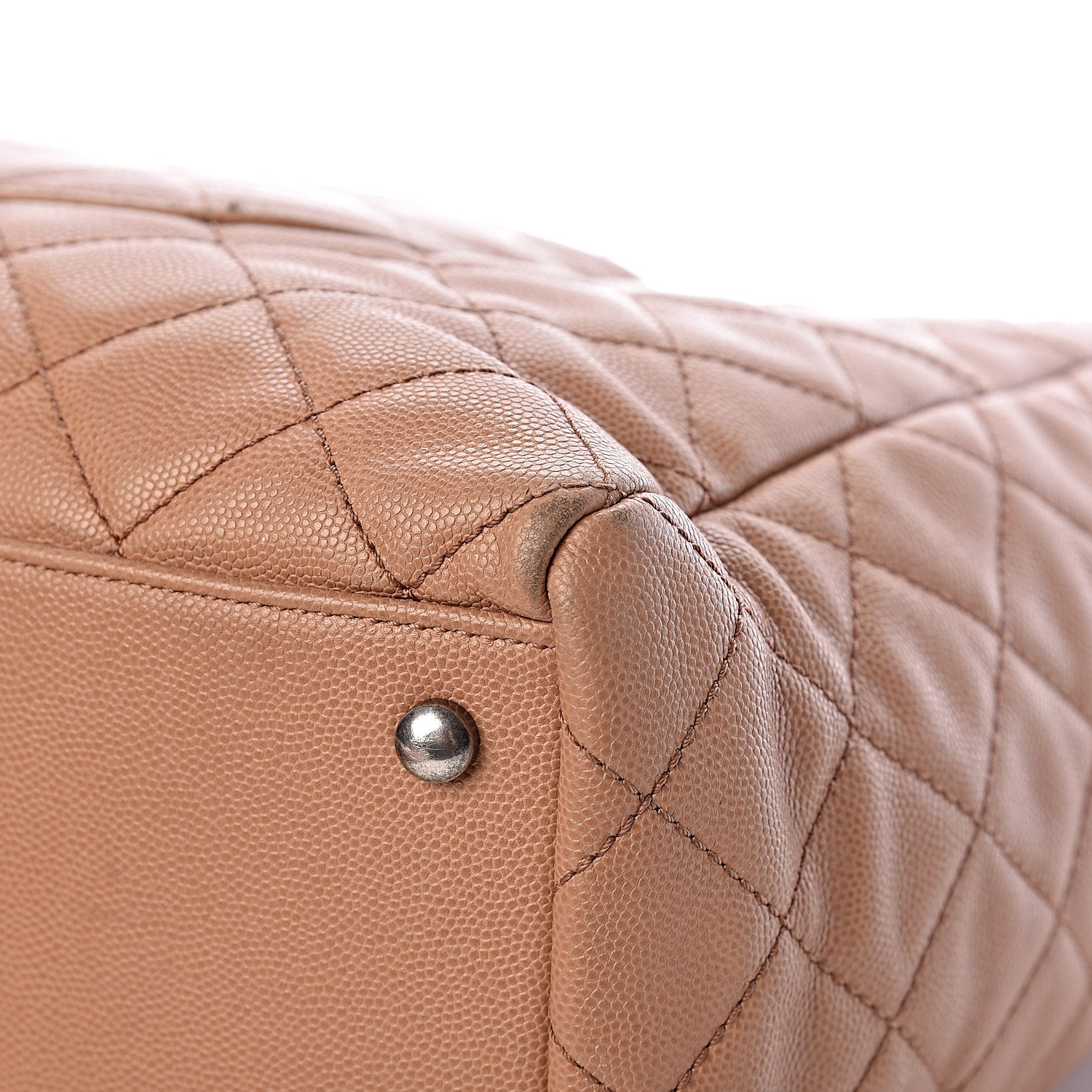 Chanel Caviar Quilted Large Coco Handle Shopping Tote Beige 11 of 16