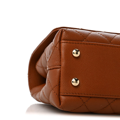 Chanel Caviar Quilted Mini Coco Chain Handle Flap Brown 8 of 11