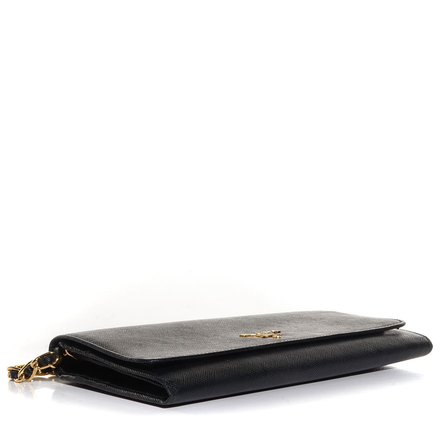 Saffiano Metal Oro Chain Nero Black